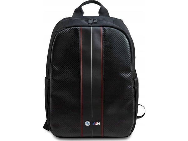 BMW-ryggsekk BMW Carbon Red Stripes – laptopsekk 16" (svart)
