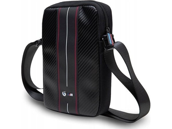 Fodral till surfplatta BMW - väska BMTB10COMSCAKR 10 Carbon Red Stripes, svart