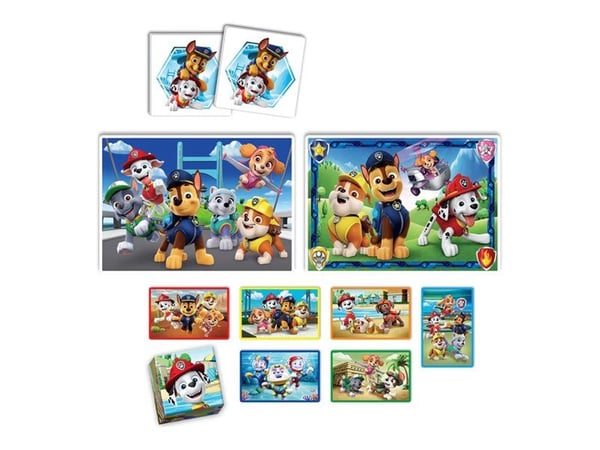 Clementoni Edukit 4 in 1 - PAW Patrol - minnespill, puslespill - 9 deler