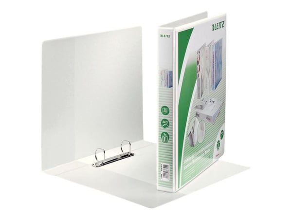 Leitz 42790001, A4, D-ring, Oppbevaring, Polypropylen (PP), Hvit, 250 ark
