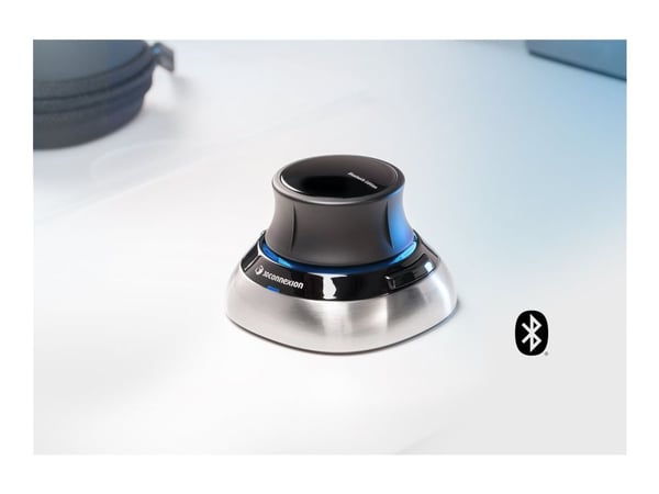 3Dconnexion SpaceMouse Wireless Kit 2 - 3D-mus - ergonomisk - 2 knapper - trådløs, kablet - 2.4 GHz