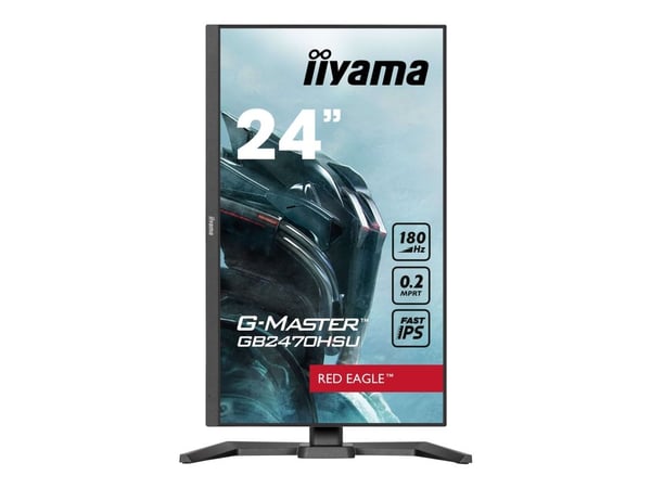 iiyama G-MASTER Red Eagle GB2470HSU-B6 - LED-skjerm - gaming - 24" (23.8" synlig) - 1920 x 1080 Full HD (1080p) @ 180 Hz - Fast IPS - 300 cd/m² - 1...