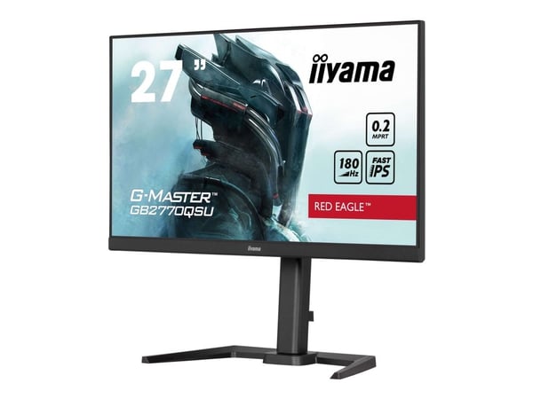 iiyama G-MASTER Red Eagle GB2770QSU-B6 - LED-skjerm - gaming - 27" - 2560 x 1440 WQHD @ 180 Hz - Fast IPS - 400 cd/m² - 1200:1 - 0.2 ms - HDMI, Dis...