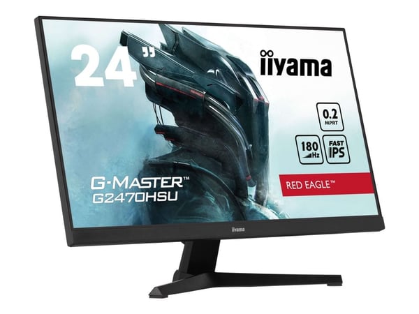 iiyama G-MASTER Red Eagle G2470HSU-B6 - LED-skärm - spel - 24" (23.8" visbar) - 1920 x 1080 Full HD (1080p) @ 180 Hz - Fast IPS - 300 cd/m² - 1000:...