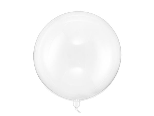 PartyDeco ORB16-1, Lekeballong, Gjennomsiktig, Monokromatisk, Bursdag, Rund, 40 cm
