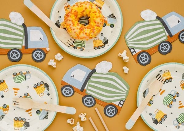 PartyDeco TPP80, Plate, Rund, Papir, Flerfarget, Bilde, 6 stykker