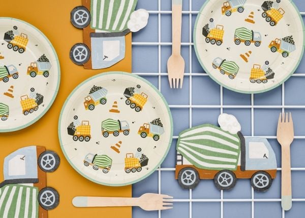 PartyDeco TPP80, Plate, Rund, Papir, Flerfarget, Bilde, 6 stykker