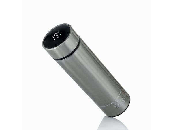 Extralink MUG-SMART500 SILVER, Sølv, Rustfritt stål, Rustfritt stål, Plast, Kaffe, Juice/ Saft, Te, 12 timer