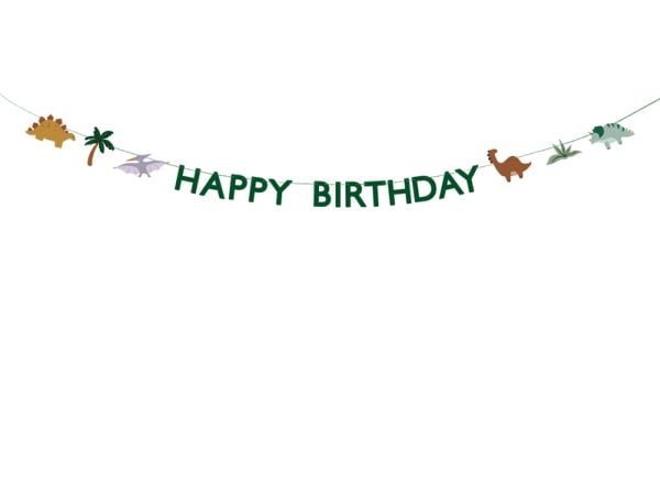PartyDeco GRL106, Garland, Papir, Flerfarget, Monokromatisk, Bursdag, Universell