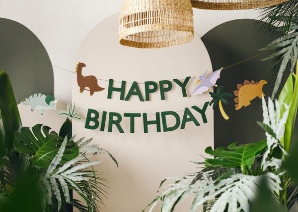PartyDeco GRL106, Garland, Papir, Flerfarget, Monokromatisk, Bursdag, Universell