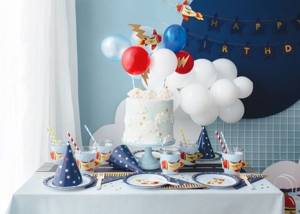 PartyDeco NKP1, Flerfarget, 230 mm, 95 mm, 6 stykker