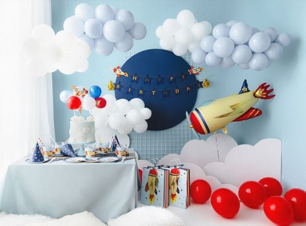 PartyDeco TNP29, Gavepapirbag, Flerfarget, Bilde, Temafest, Hvit, 100 mm