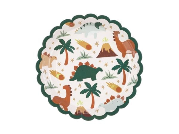PartyDeco TPP85, Plate, Rund, Papir, Flerfarget, Mønster, 6 stykker