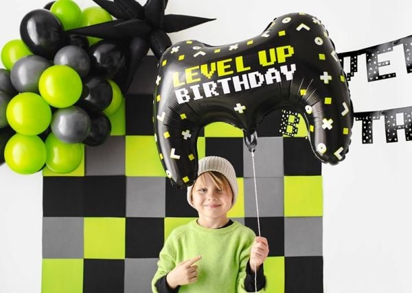 PartyDeco FB225, lekeballong, folie, flerfarget, bilde, figur, 750 mm