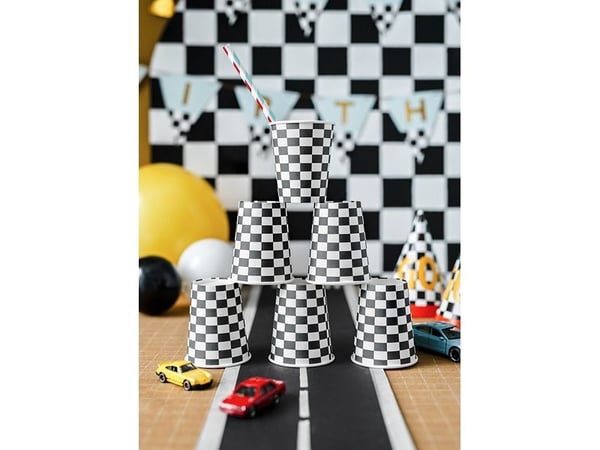 PartyDeco KPP74-EU1, 220 ml, Papir, Sort, Hvit, 7,5 cm, 75 mm, 115 mm