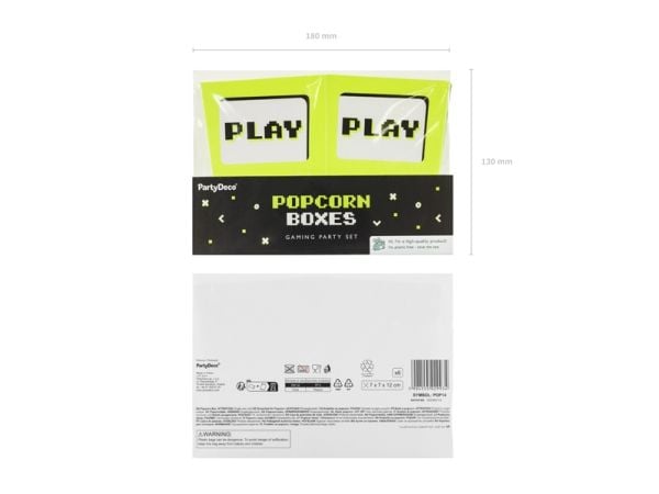 PartyDeco POP14, Papir, Flerfarvet, 70 mm, 70 mm, 120 mm, 180 mm