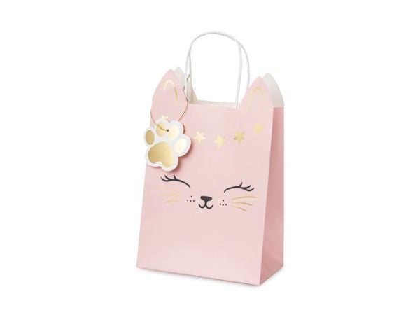 PartyDeco TNP34, Gavepapirbag, Sort, Gull, Rosa, Bilde, Julaften, Hvit, 1 stykker
