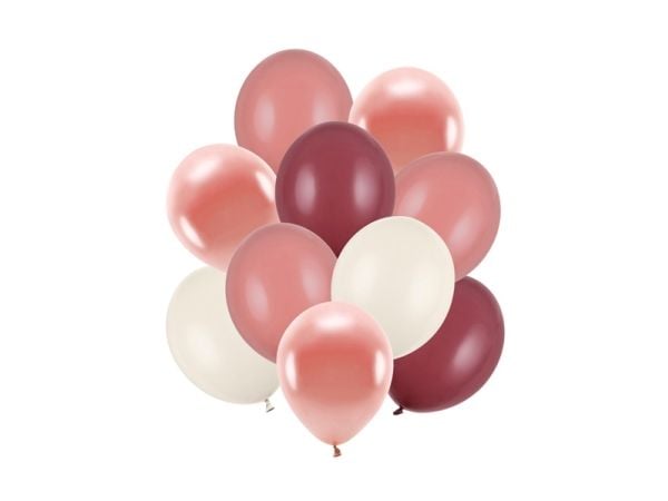 PartyDeco ZBL2, Lekeballong, Latex, Rød, Hvit, Bilde, Bursdag, Universell