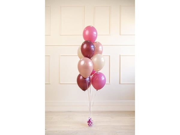 PartyDeco ZBL2, Lekeballong, Latex, Rød, Hvit, Bilde, Bursdag, Universell