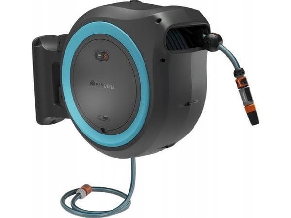 Gardena Johdoton seinäletkulaatikko PowerRoll turkoosi XL 35m, setti, sarja