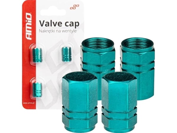 AMiO alumiiniset venttiilikorkit vihreä 4 kpl amio-03632 amio-03632 AMiO alumiiniset venttiilikorkit vihreä 4 kpl amio-03632 amio-03632