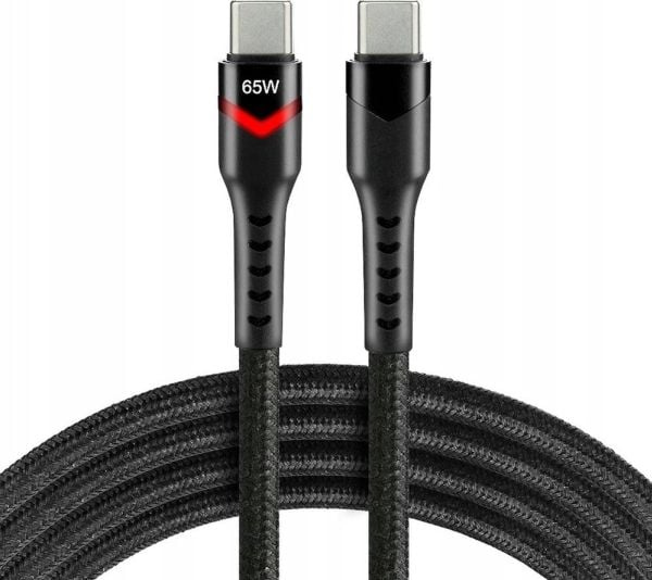 USB-C PD RGB LED-kabel 1m everActive CBB-1PDR Power Delivery 3A med støtte for hurtiglading 60W