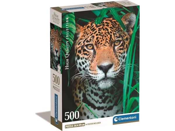 Clementoni High Quality Collection Jaguar in the Jungle, 500 stykker, Dyr, 18 år