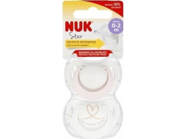 NUK 401933 Silikon smokke stjerne 0-2 2 stk 541386, 175282