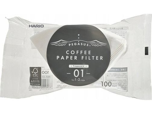 Hario Hario - Pappersfilter vit PEGASUS 01 - 100 stycken