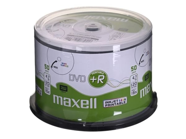Maxell - 50 x DVD+R - 4.7 GB (120 min) 16x - blekkstråleskrivbar overflate - spindel