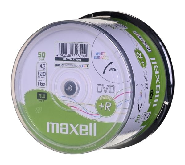 Maxell - 50 x DVD+R - 4.7 GB (120 min) 16x - blekkstråleskrivbar overflate - spindel
