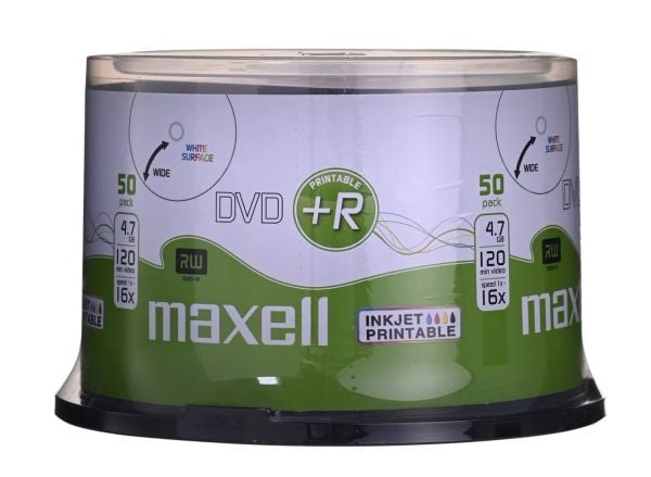 Maxell - 50 x DVD+R - 4.7 GB (120 min) 16x - blekkstråleskrivbar overflate - spindel