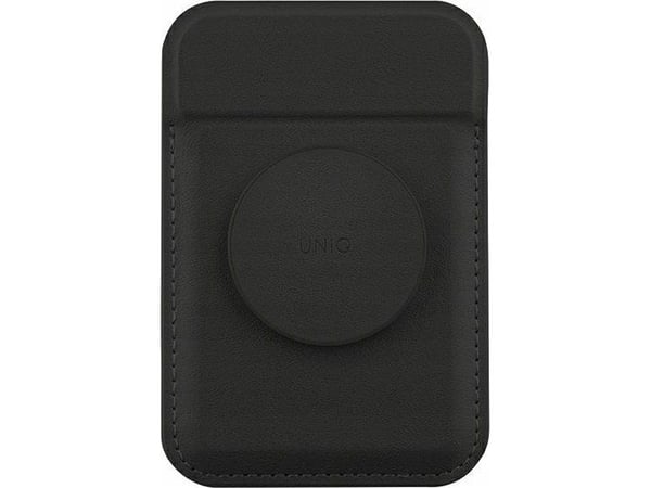 UNIQ Flixa magnetkortlommebok med stativ svart/kulosort MagSafe