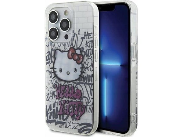 Sourcing Hello Kitty HKHCP13XHDGPHT iPhone 13 Pro Max 6,7" hvit/hvit hardt etui IML Kitty on Bricks Graffiti