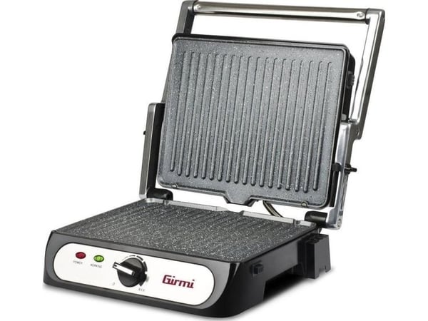 Girmi BS41, Sort, Rustfritt stål, Rustfritt stål, Rektangulær, Rotasjon, Griddle, 293 x 230 mm