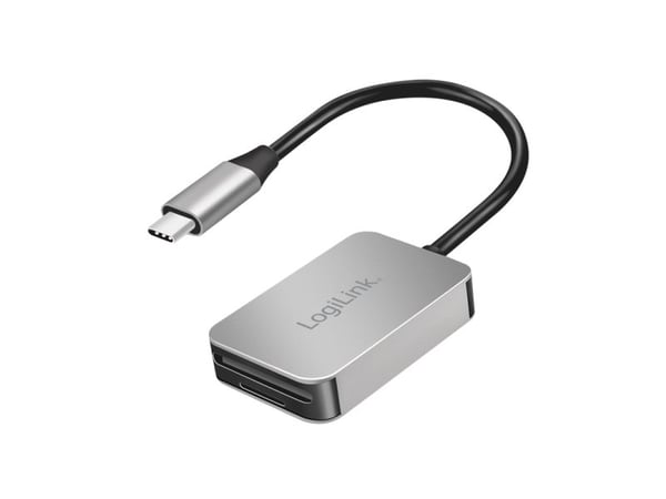 LogiLink USB 3.0 Cardreader, USB-C, SD / microSD, aluminum