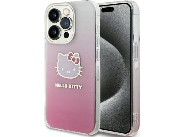 Sourcing Hello Kitty HKHCP15LHDGKEP iPhone 15 Pro 6,1" rosa/rosa hardcase IML Gradient Electrop Kitty Head