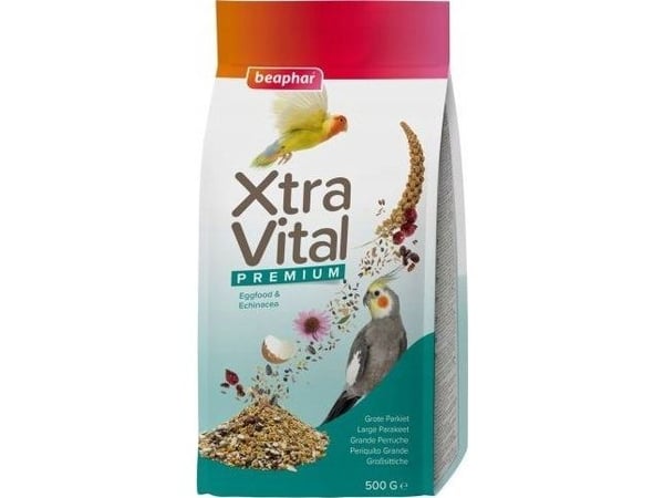 Beaphar XTRA VITAL 500 g store papegøyer tørtfôr /6 Beaphar XTRA VITAL 500 g store papegøyer tørtfôr /6