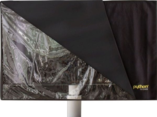 Python TV-C0158, Näytönsuoja, PVC-muovi, Polyesteri, 1,47 kg, Musta, Läpinäkyvä
