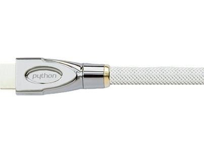 Tilkoblingskabel HDMI® 2.0-kabel 4K2K / UHD 60Hz, 24K gullbelagte kontakter, OFC, hvit nylonflette, 2m, PYTHON®-serien (GC-M0163)
