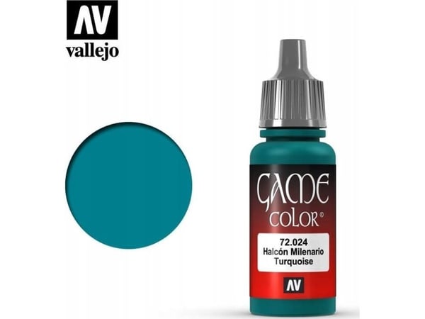 Vallejo 72.024, Turkis, Acryl maling, 17 ml, 1 stykker