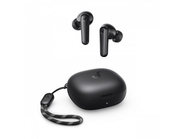 Soundcore r50i - True wireless-hodetelefoner med mikrofon - i øret - Bluetooth - svart