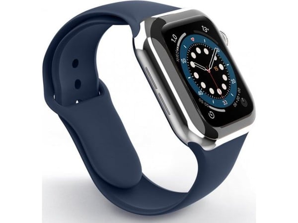 Swissten Silicone Band for Apple Watch 42-44mm Navy - 8595217477155, Klokkereim, Apple, Apple Watch SE, Apple Watch Series 1, Apple Watch Series 2,...