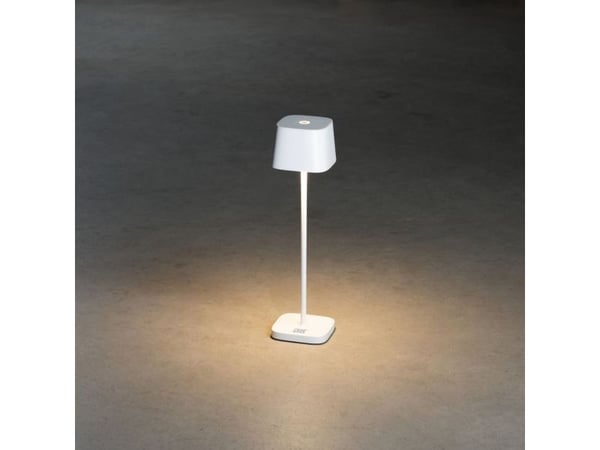 Konstsmide Capri Mini, Bordlys, Hvit, Aluminium, IP54, Terrasse, III