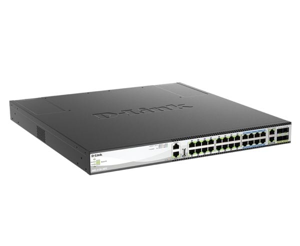 D-Link DMS-3130-30PS - Switch - multi-gigabit - L3 - Styrt - 16 x 100/1000/2.5G (PoE+) + 8 x 100/1000/2.5G/5G (PoE++) + 2 x 100/1000/2.5G/5G/10GBas...
