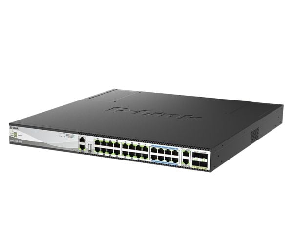 D-Link DMS-3130-30PS - Switch - multi-gigabit - L3 - Styrt - 16 x 100/1000/2.5G (PoE+) + 8 x 100/1000/2.5G/5G (PoE++) + 2 x 100/1000/2.5G/5G/10GBas...