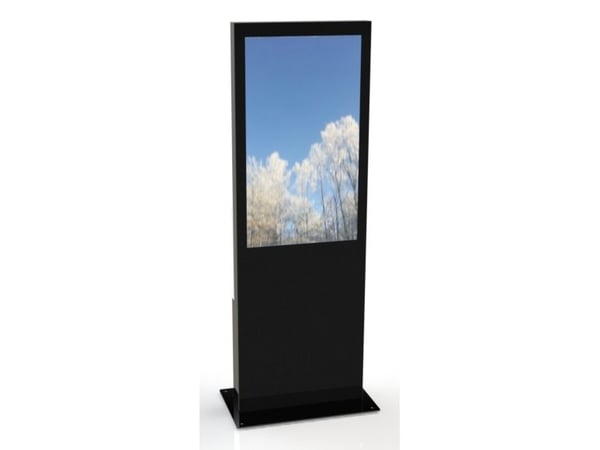HI-ND - Stativ - totem - for flatpanel - standard, 5 mm HC pleksi - svart - skjermstørrelse: 55" - plassering på gulv