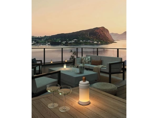 Sompex ALVA, Bordlys, Hvit, Aluminium, Polykarbonat (PC), IP65, Hage, Terrasse, III