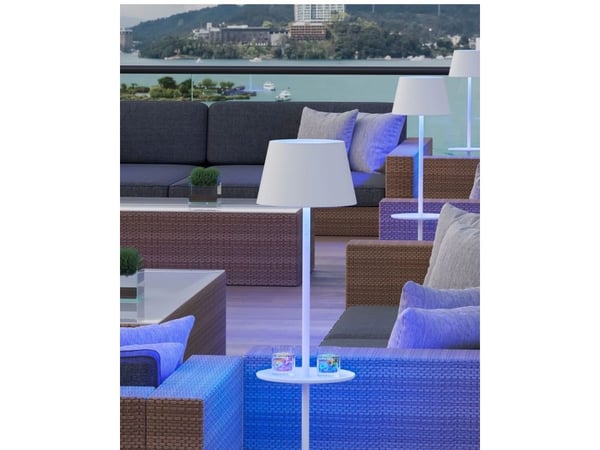 Sompex GARCON, Gulvlys, Hvit, Aluminium, IP65, Hage, Terrasse, III