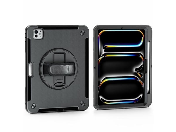 4smarts GRIP - Beskyttelsesboks for nettbrett - robust - polykarbonat, termoplast-polyuretan (TPU), gummi - svart - for Apple 11-inch iPad Pro (M4)